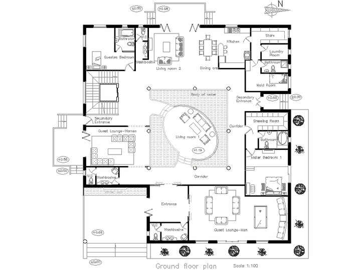 Plan  2D villa