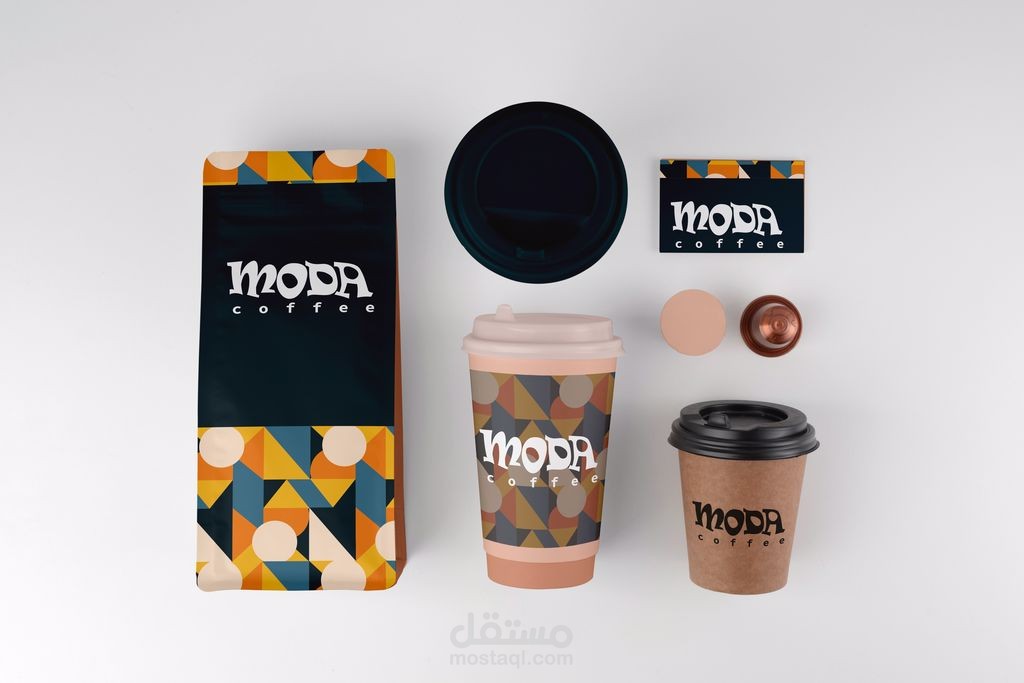 Moda Coffe تصميم شعر وهوية بصريه لمنتج قهوة