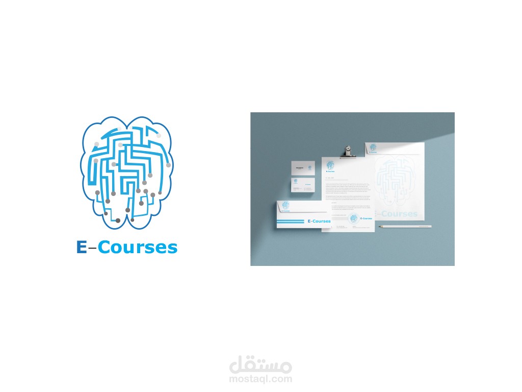 E-courses logo (هوية بصرية)