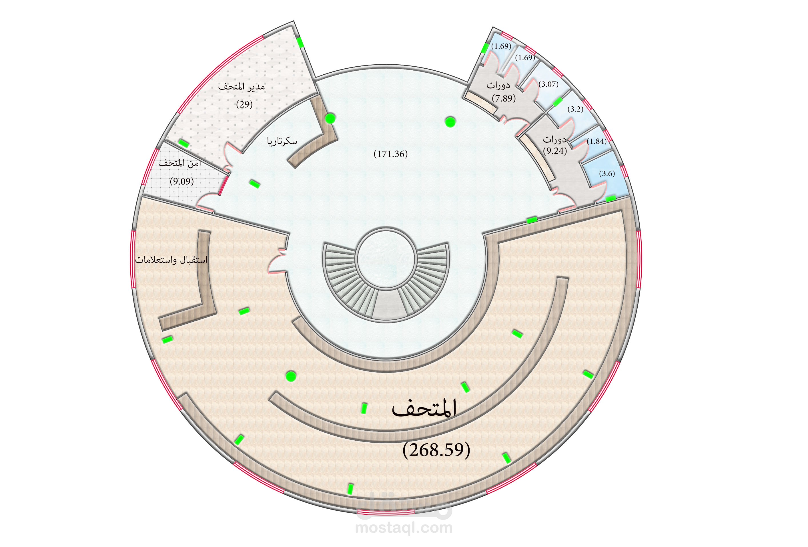 اظهار واجهات فوتوشوب لمبنى اداري