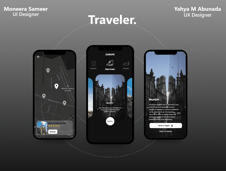 تطبيق موبايل للسفر " Traveler"