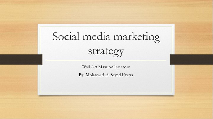 Digital marketing strategy for FB business page