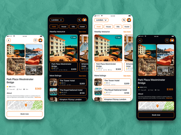 Hotel App Design