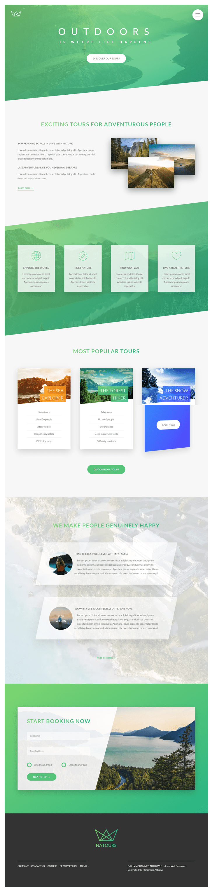 Natours - Platform to explore places of tourism