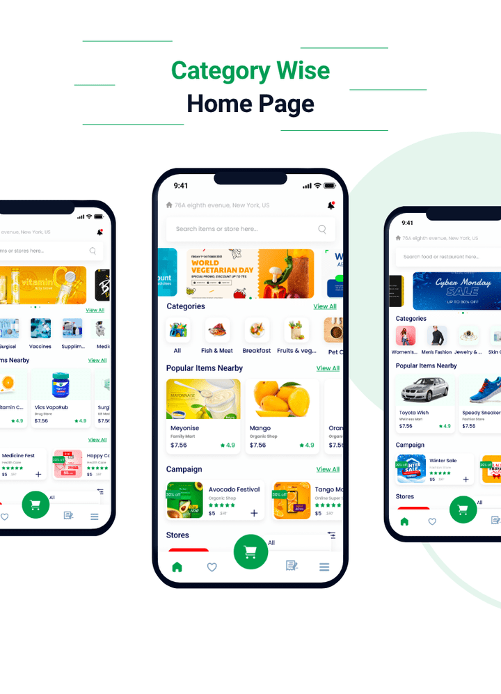 Store Application (Vegetables - Grocery - Food)