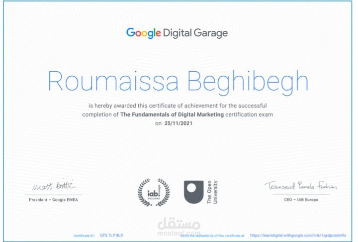 Fundamentals of digital marketing