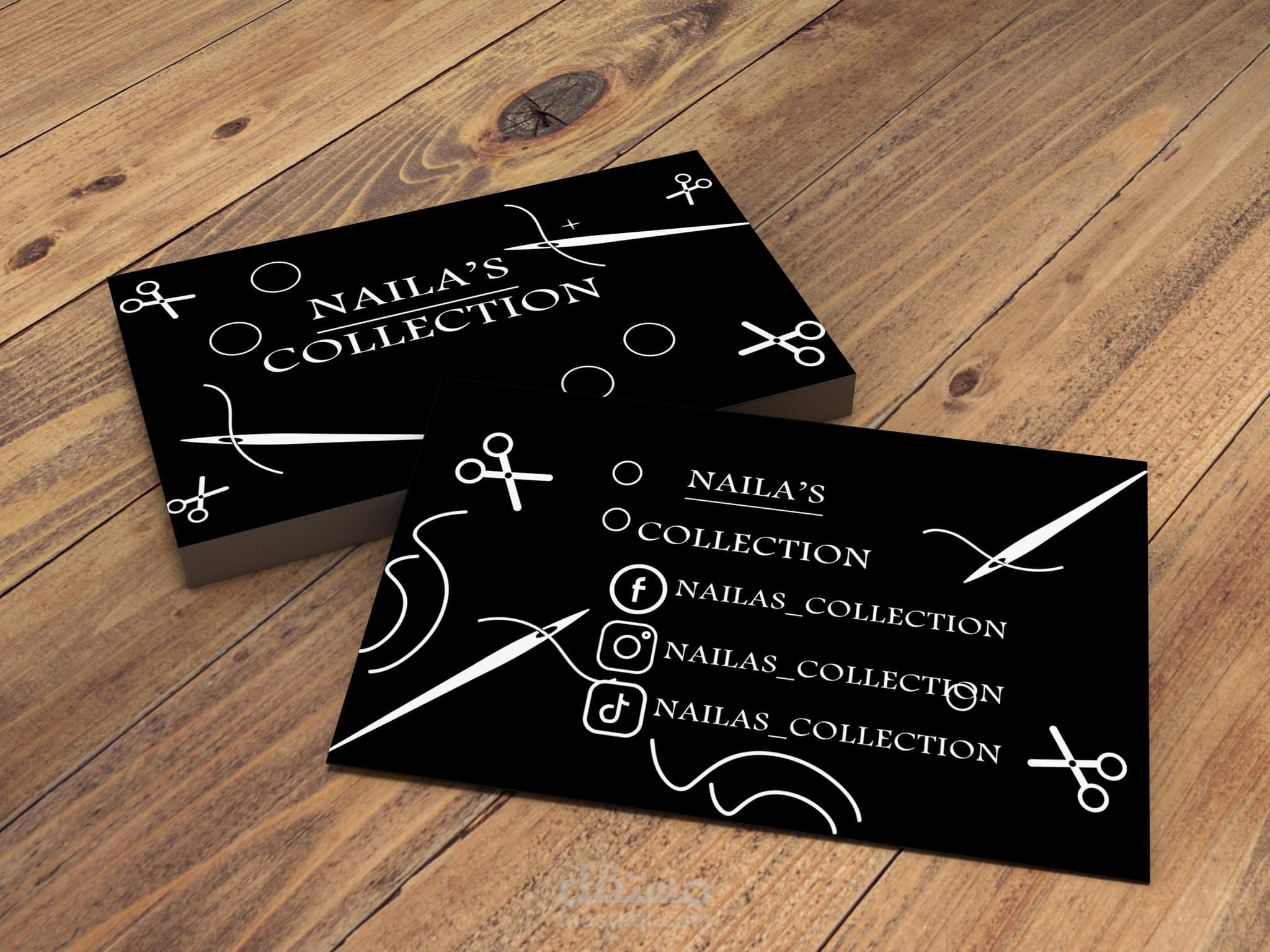 Business card for a clothing brand