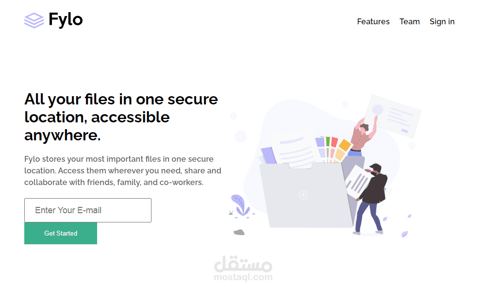 Fylo landing page