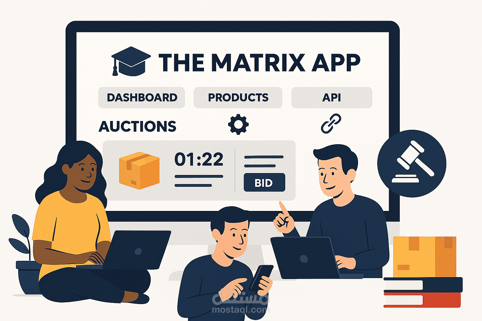 The Matrix App – منصة مزادات ذكية بإدارة متكاملة عبر لوحة تحكم وواجهات API