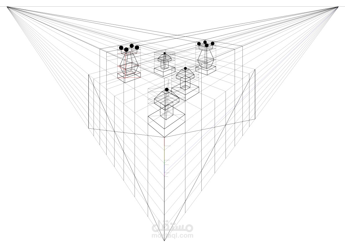 تصميم منظوري \ perspective - اليستريتور - قطع شطرنج