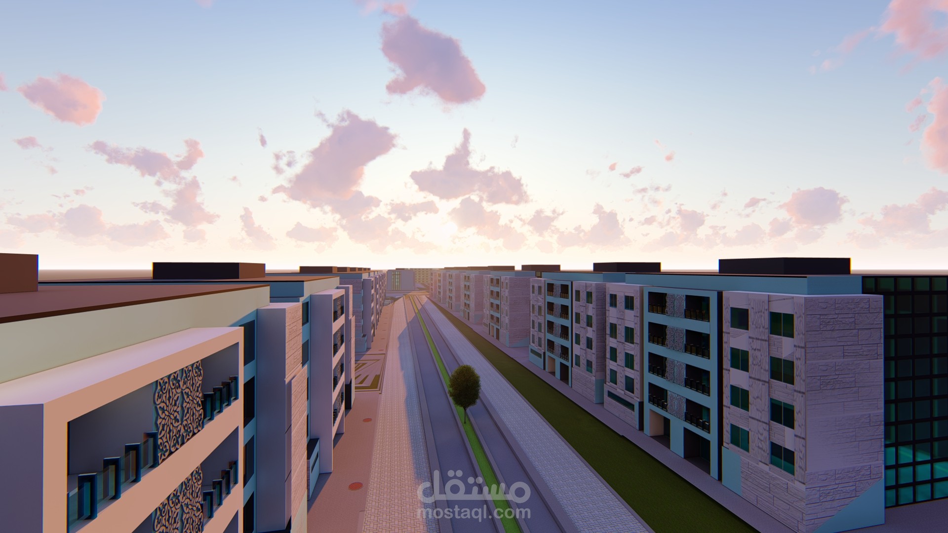 تصميم مدينة سكنية معاصرة