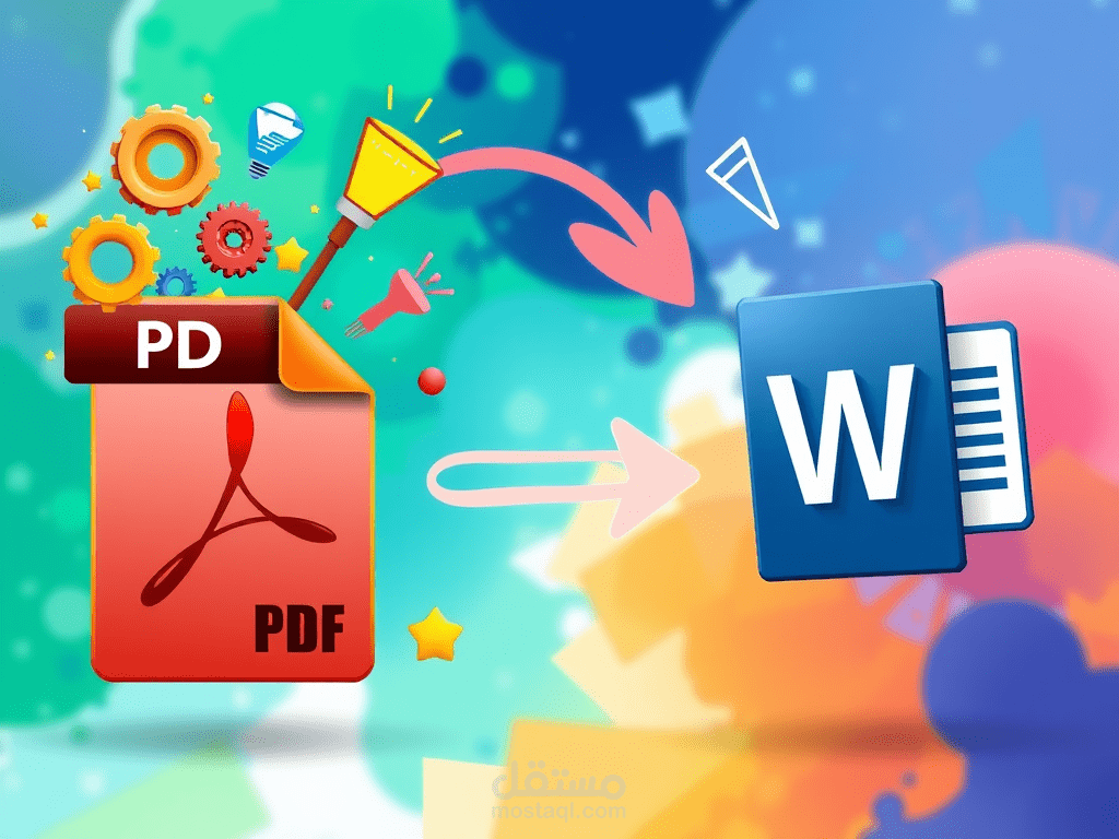 كتابة وتحرير ملف PDF إلى وورد