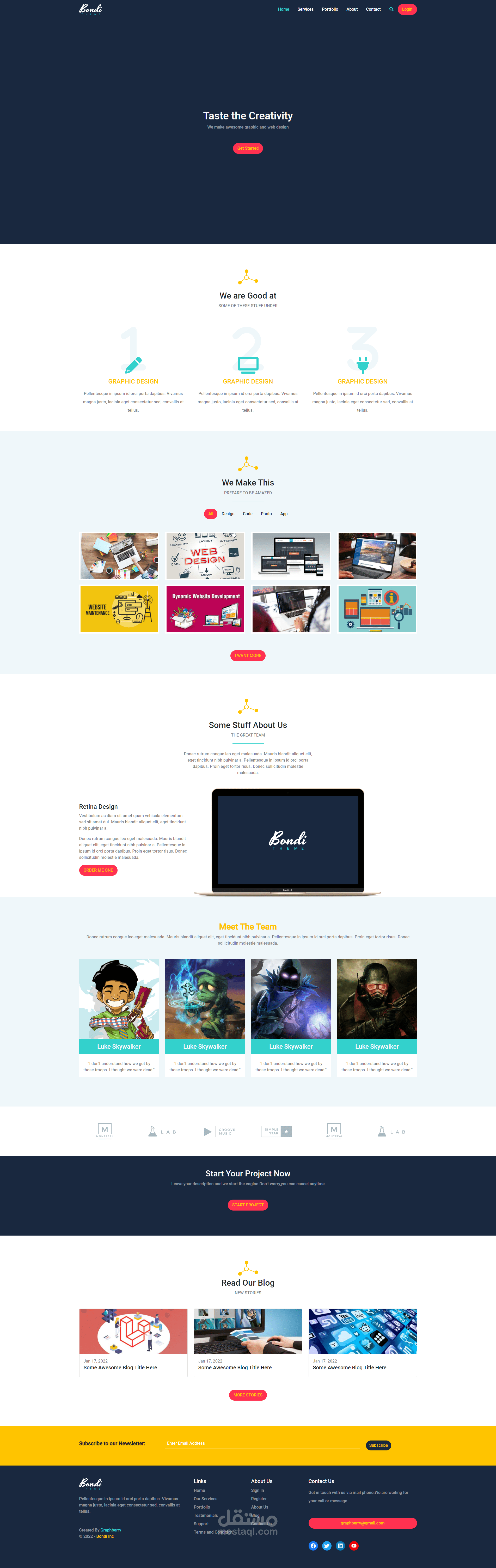 تصمييم موقع باستخدام Bootstrap متجاوب مع جميع الشاشات