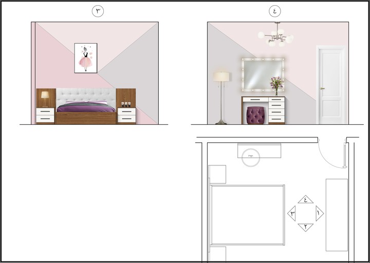 Girl`s room interior & furniture design