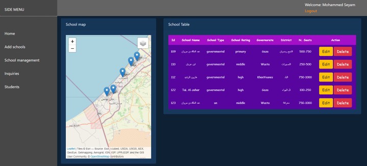 استخدام أنظمة وخدمات رسم خرائط الويب لإنشاء نظم معلومات جغرافية للمدارس