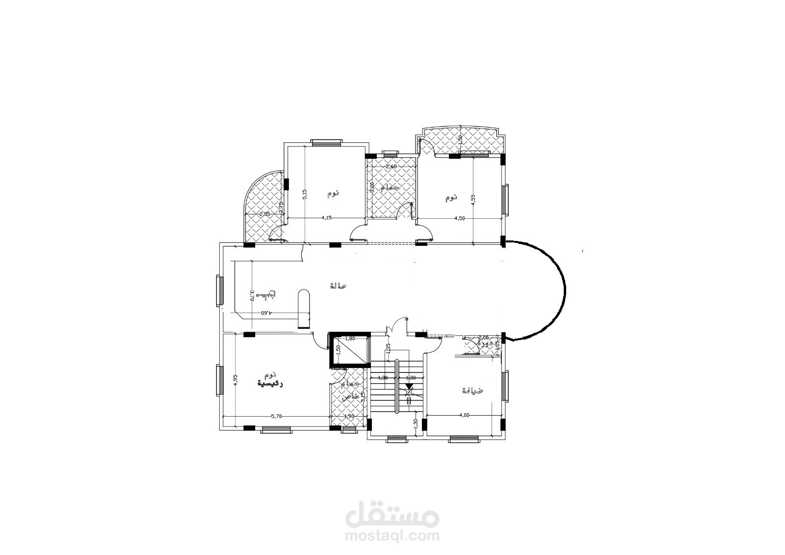 رسم هندسي علي برنامج الاتوكاد