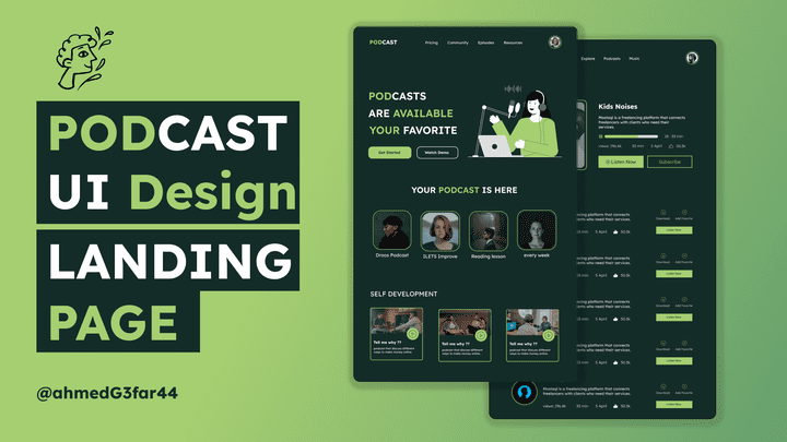 Podcast Landing Page Design