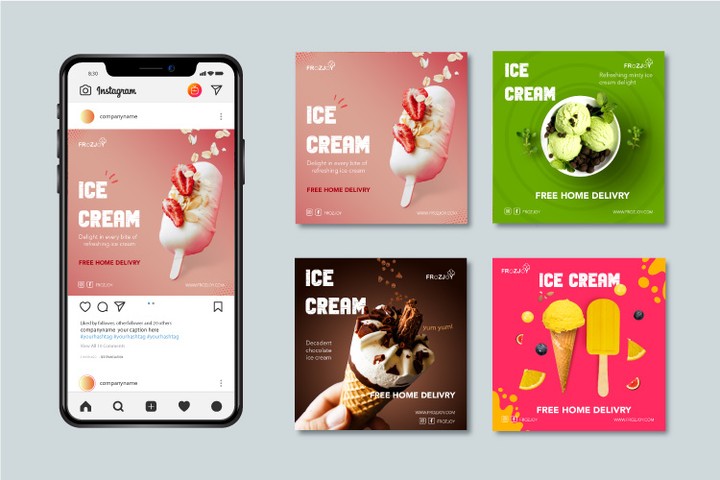 posters for ice cream brand