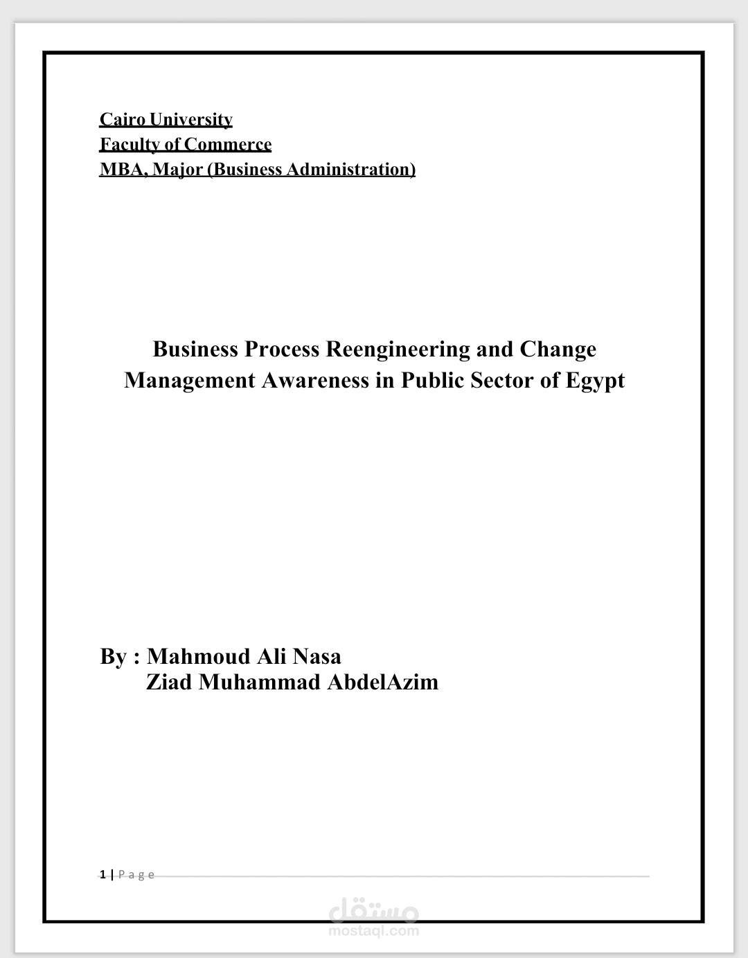 Business Process Reengineering And Change Management Awareness In