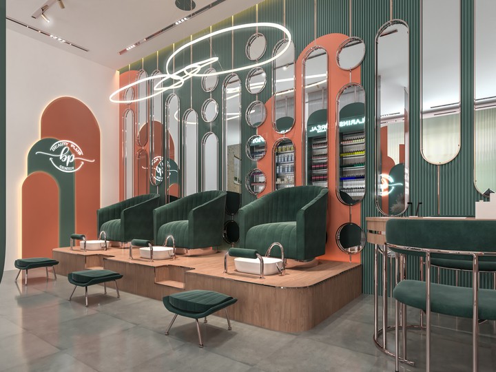 تصميم صالون طلاء اظافر / nail salon /