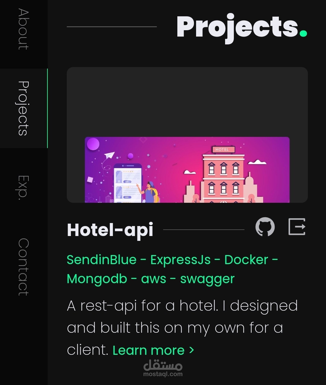 عمل api بواسطة nodeJs | مستقل