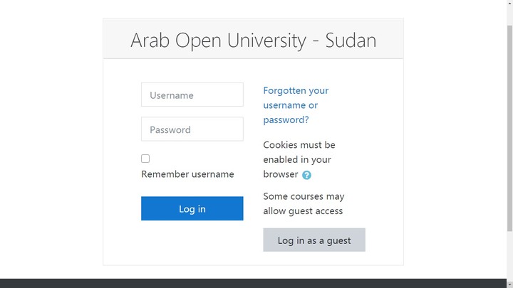 منصة تعليم عن بعد (جامعة العربية المفتوحة - فرع السودان)