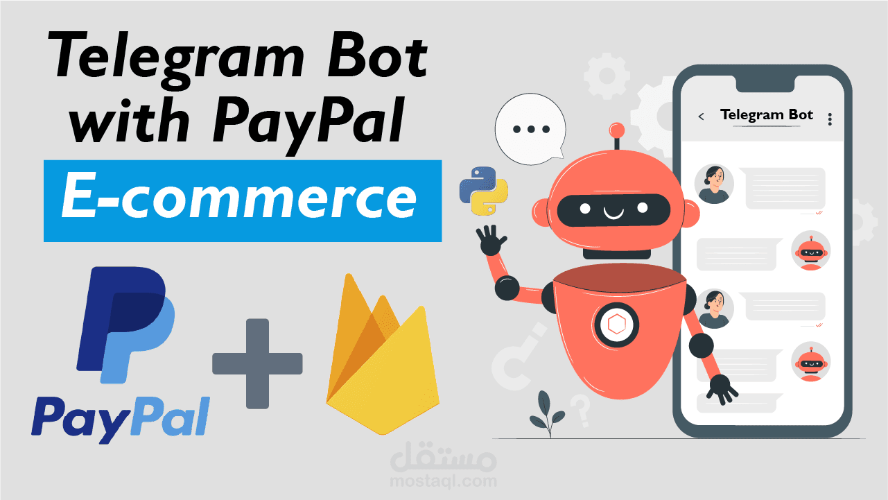 بوت تلجرام عبارة عن Store لبيع المنتجات مع طريقة الدفع بايبال