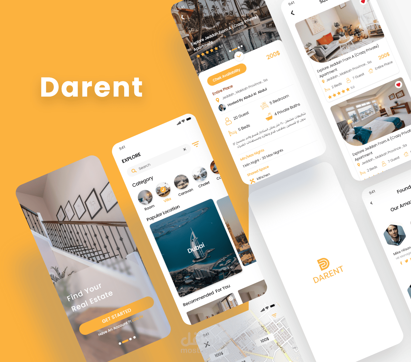 Darent Mobile app - Real Estate | مستقل