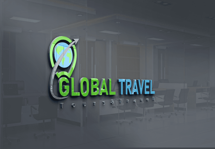 شعار لشركة سياحة و سفر   ( Global Travel )