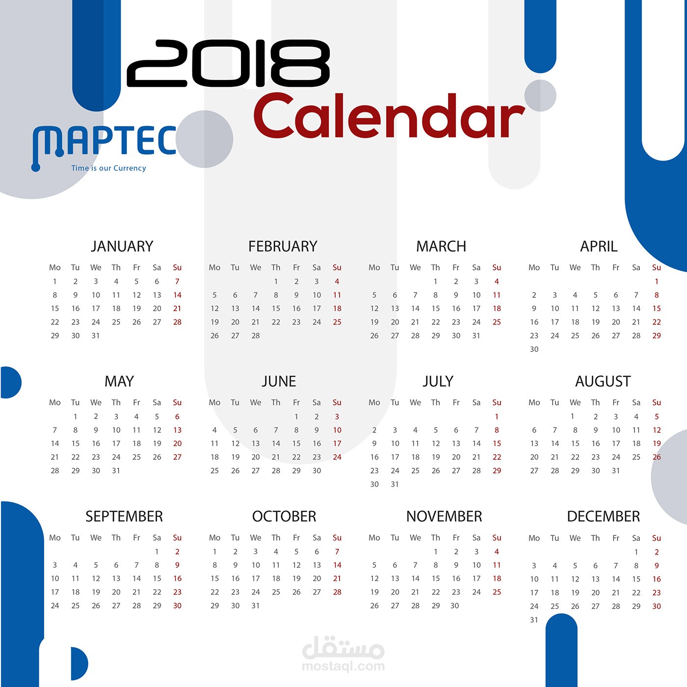 maptec calendar 2018