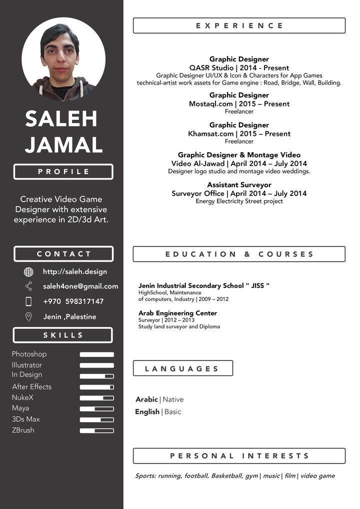 cv resume | Saleh Jamal