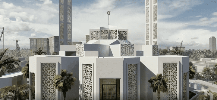 فيديو نموزج لمسجد في الامارات - مدينة الشارقة