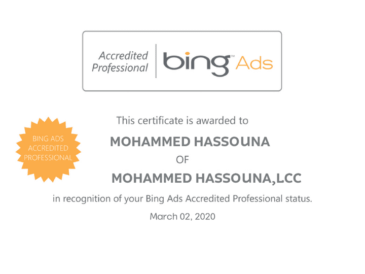 Bing Ads Certification