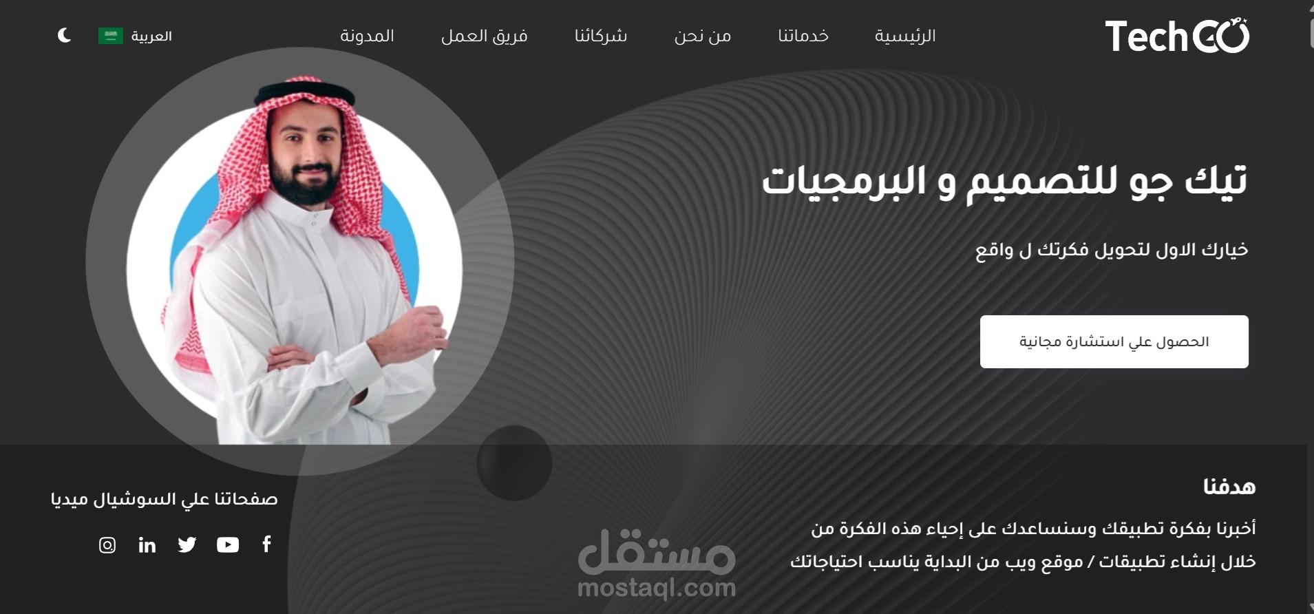 موقع تعريفي شركة TechGo