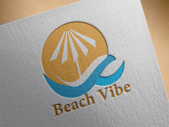 شعار لمحل مستلزمات شواطئ بالسعودية (Beach Vibe)