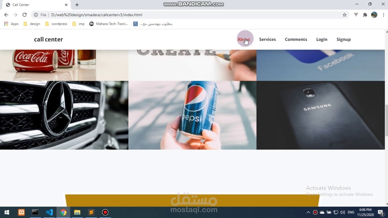 Call Center Website