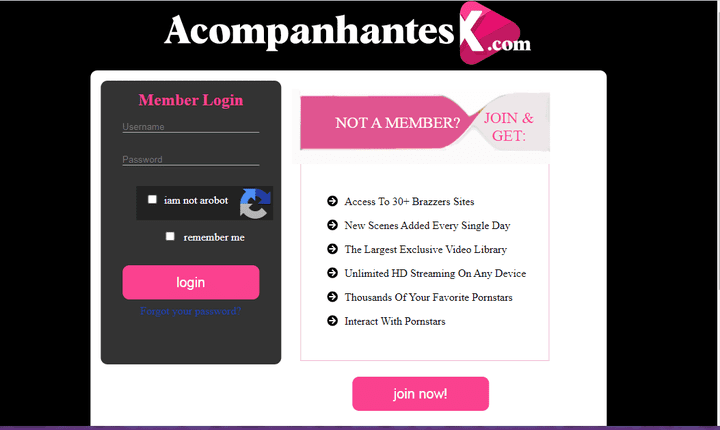 login page