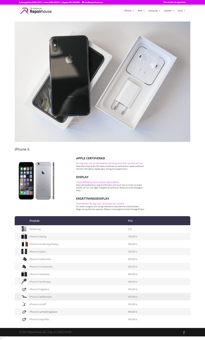 responsive iphone website design