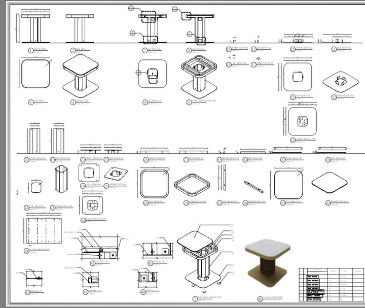 shop drawing for furniture