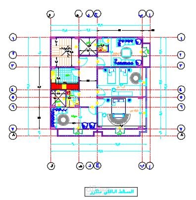 تصميم معماري وانشائي لعماره سكنيه