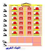 تصميم معماري وإنشائي لبرج سكني لقطعه أرض غير منتظمه