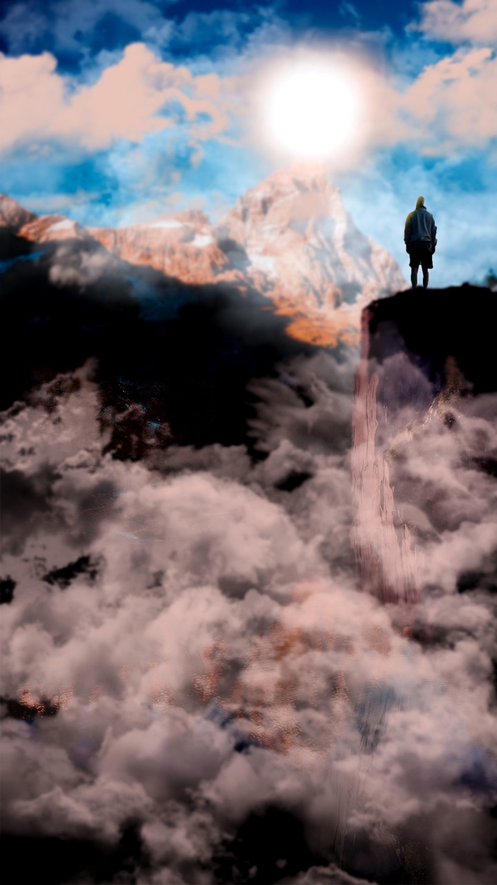 The mountain photo manipulation