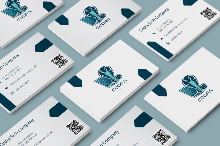 شعار و  business card لشركة Codra Tech الناشئة.