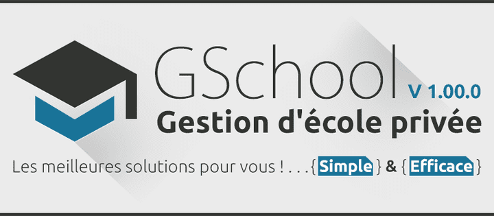 GSchool 1.00.0 | Logiciel de gestion d'école privée