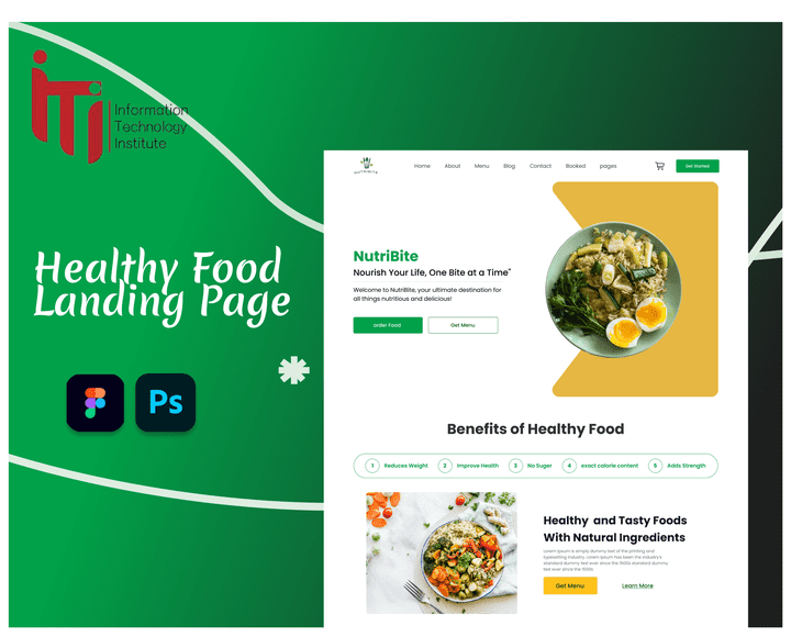 NutriBite-  Healthy Food  Landing Page