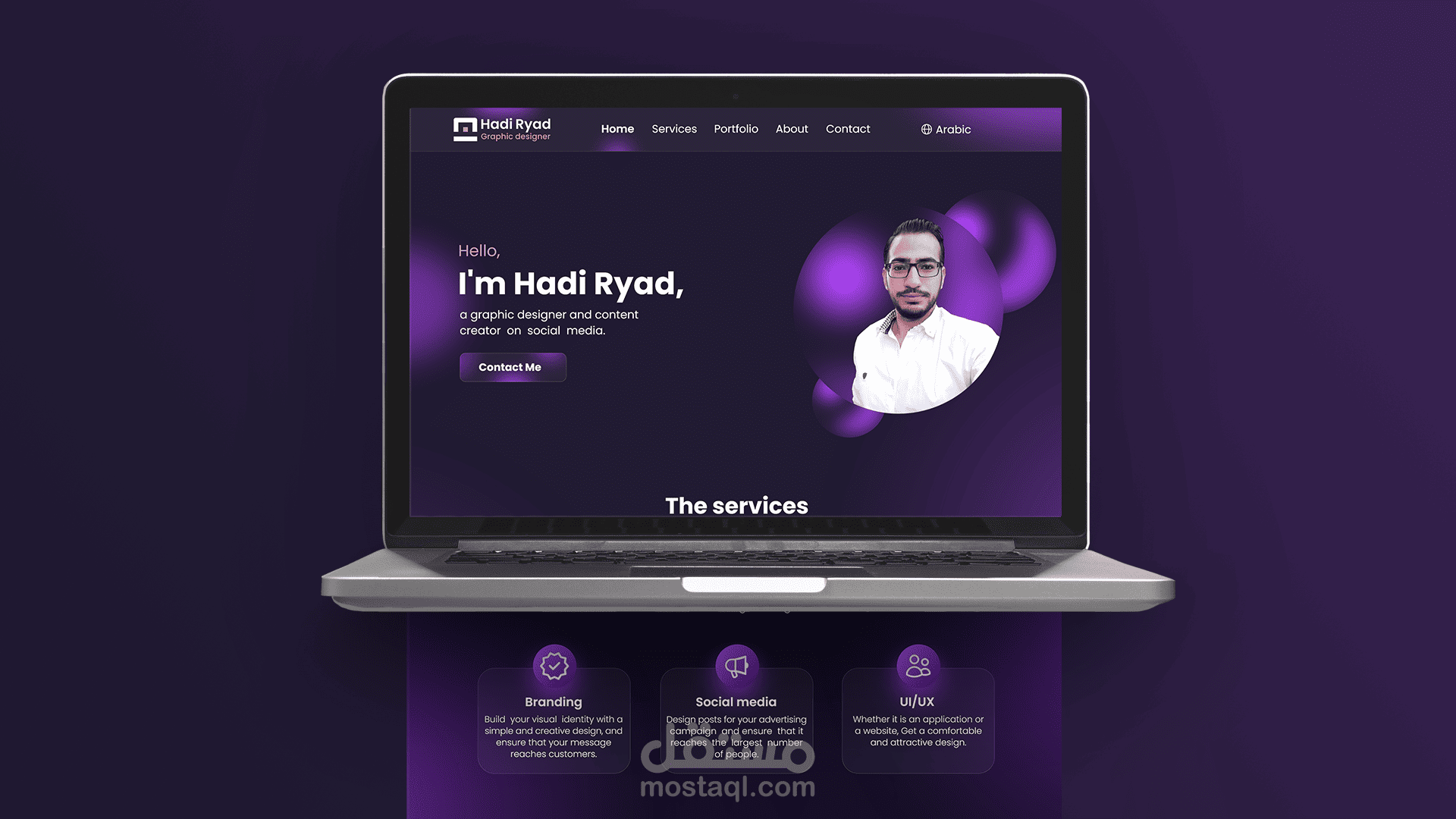 UI design - Personal website | مستقل