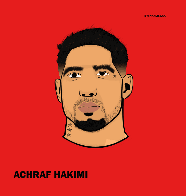 vector art achraf hakimi