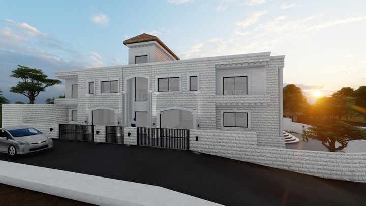 تصميم 3D لعمارة سكنية