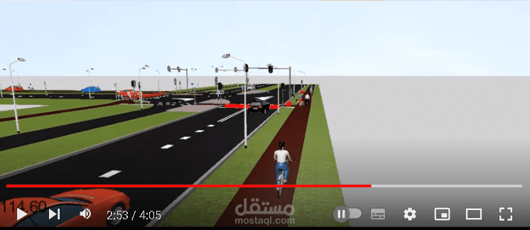 محاكاة ببرنامج (PTV Vissim) لتصميم تقاطع لراكبي الدراجات