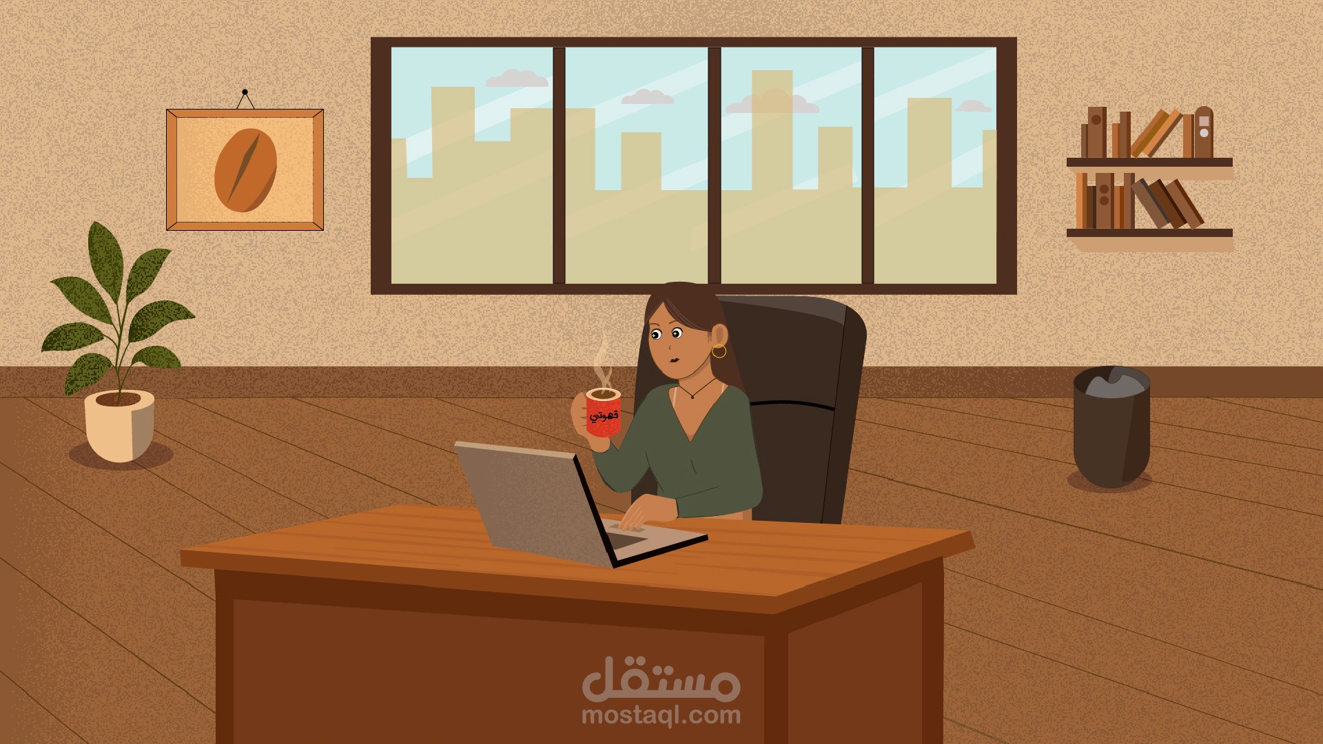 اعلان لبراند قهوتي